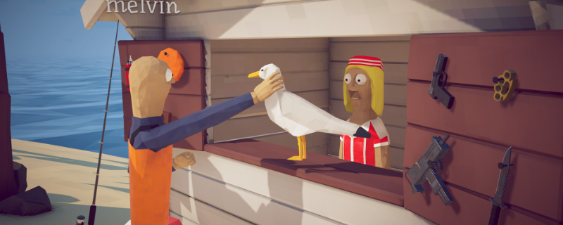 How to Fish shopkeeper reacting to a seagull after a trade
