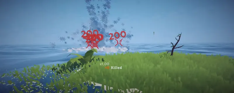 How to Fish dynamite explosion in the water with 200 damage pops